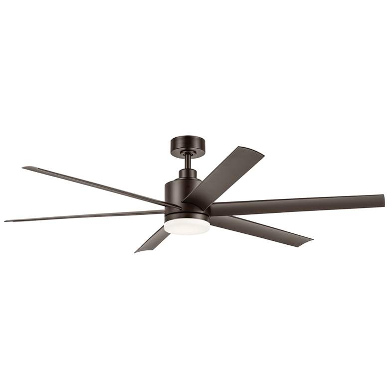 Image 1 Kichler 65 Inch Loa Ceiling Fan Satin Natural Bronze Body and Blades