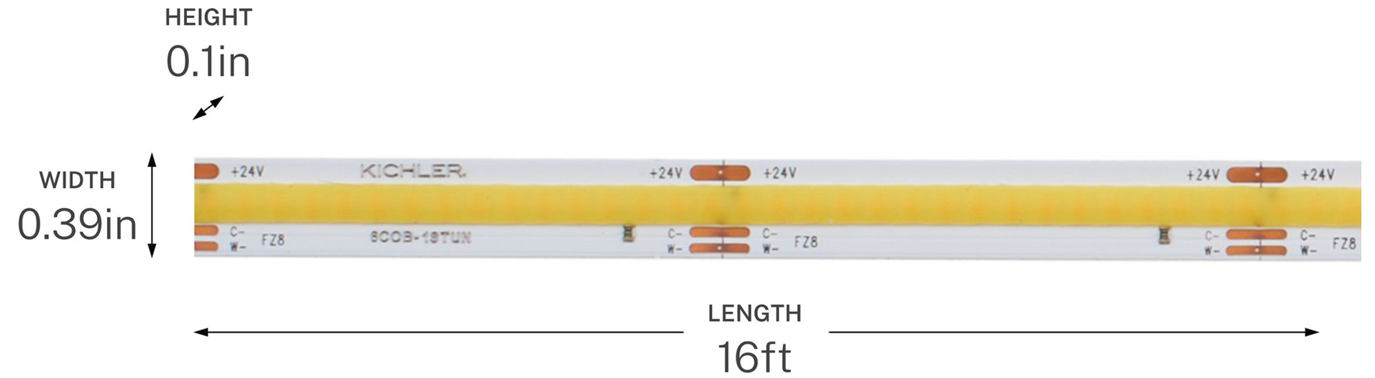 Image 5 Kichler 6T Series COB Tunable Tape Light Standard, 16FT more views