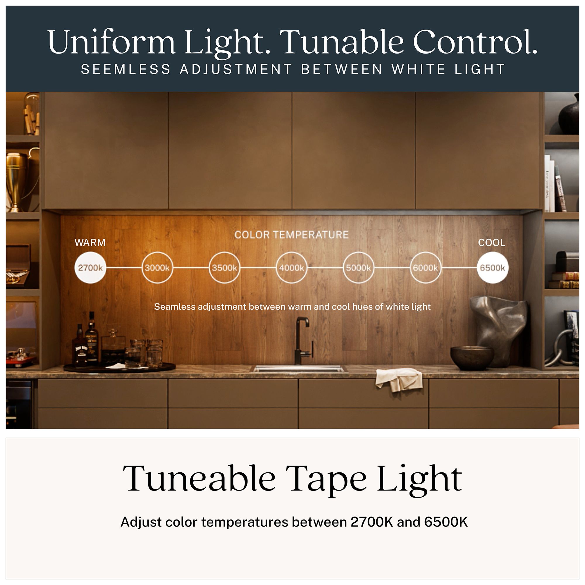 Image 7 Kichler 6T Series COB Tunable Tape Light Standard, 16FT more views