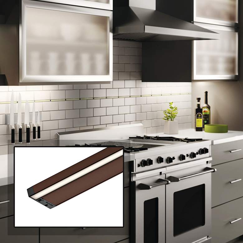 Image 1 Kichler 6U 22" Wide Bronze Textured LED Under Cabinet Light