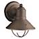 Kichler 7 1/2" Rustic Solid Aluminum High Outdoor Wall Light