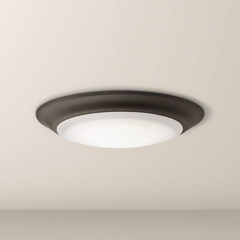Image 1 Kichler 7 1/2" Wide Olde Bronze 2700K LED Ceiling Light