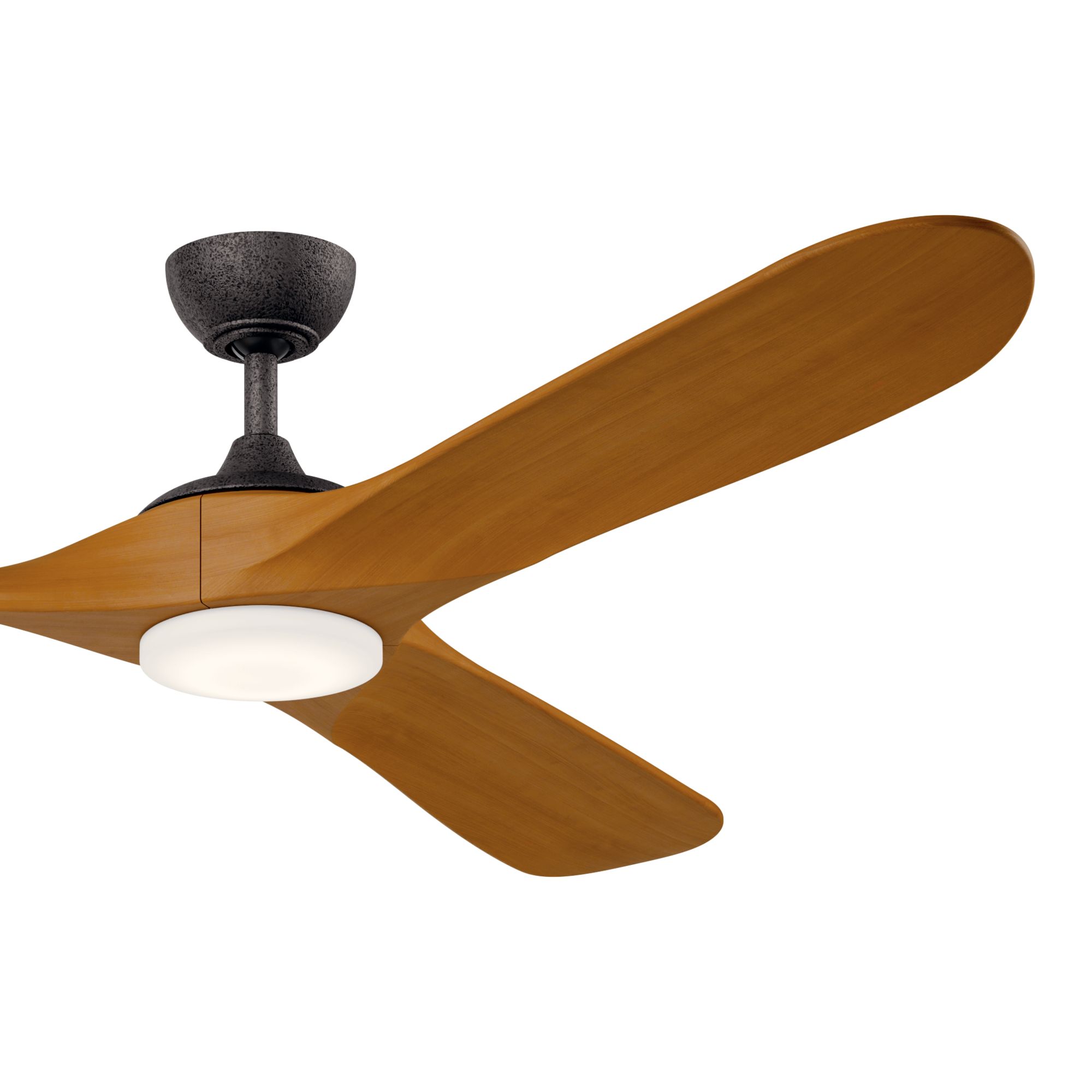 Image 4 Kichler 70 Inch Mylo Ceiling Fan Anvil Iron with Honey Maple Wood Blades more views