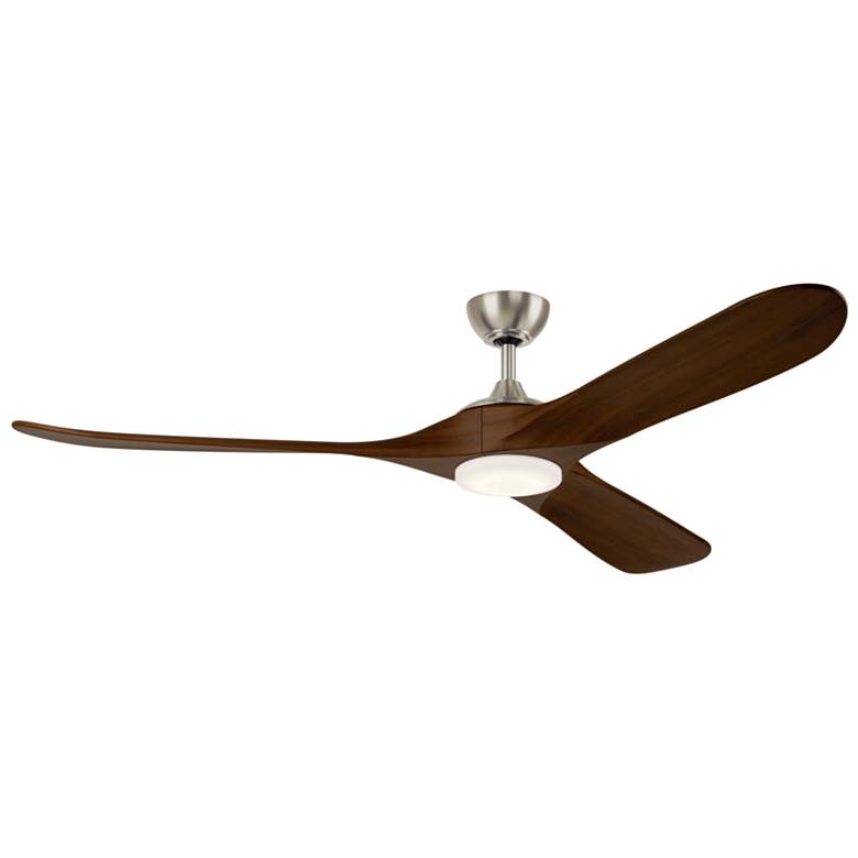 Image 1 Kichler 70 Inch Mylo Ceiling Fan Brushed Nickel Natural Walnut Wood Blades