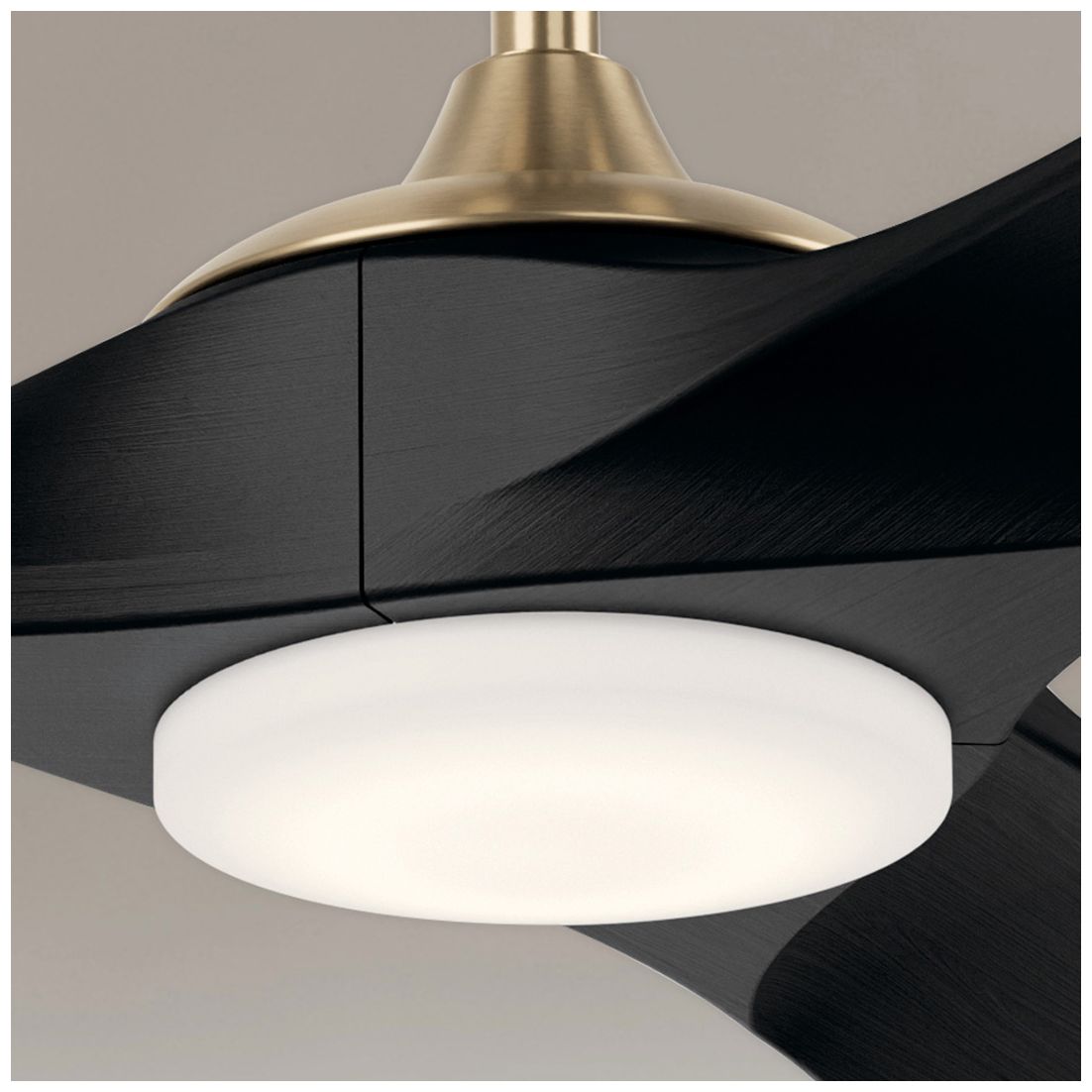 Image 3 Kichler 70 Inch Mylo Ceiling Fan Champagne Bronze Jet Black Wood Blades more views