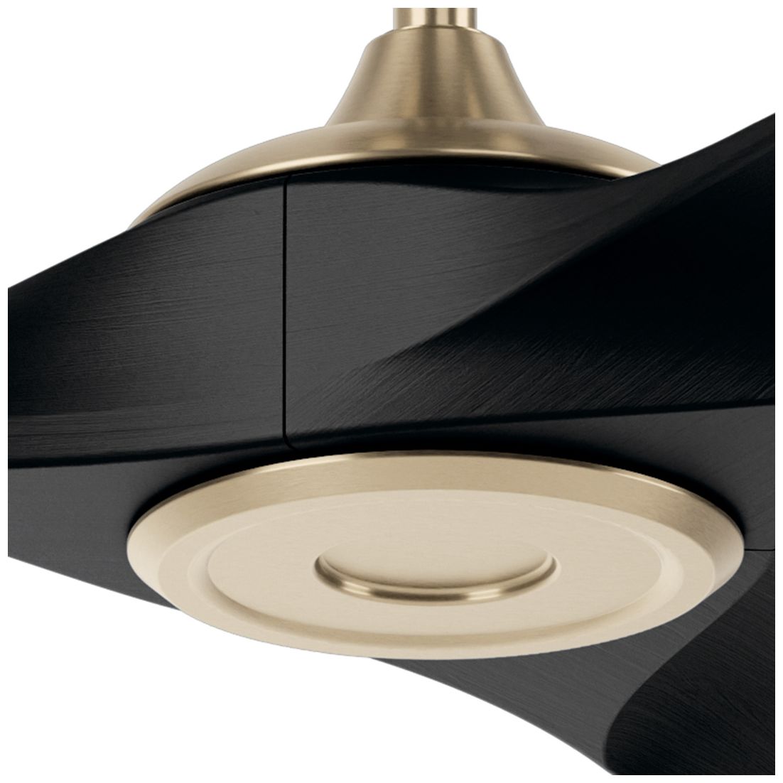 Image 4 Kichler 70 Inch Mylo Ceiling Fan Champagne Bronze Jet Black Wood Blades more views