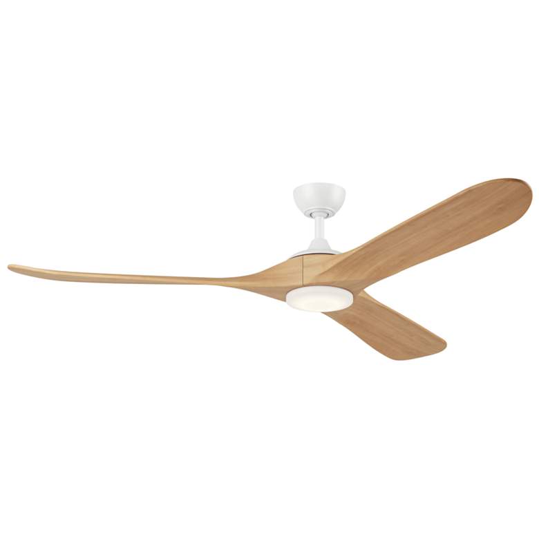Image 1 Kichler 70 Inch Mylo Ceiling Fan Matte White with White Maple Wood Blades