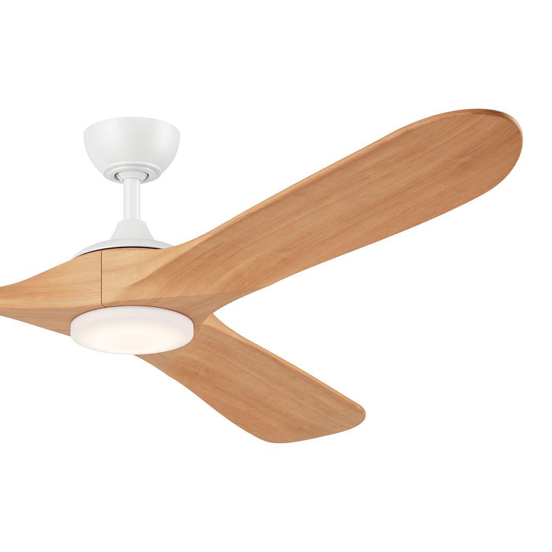 Image 4 Kichler 70 Inch Mylo Ceiling Fan Matte White with White Maple Wood Blades more views