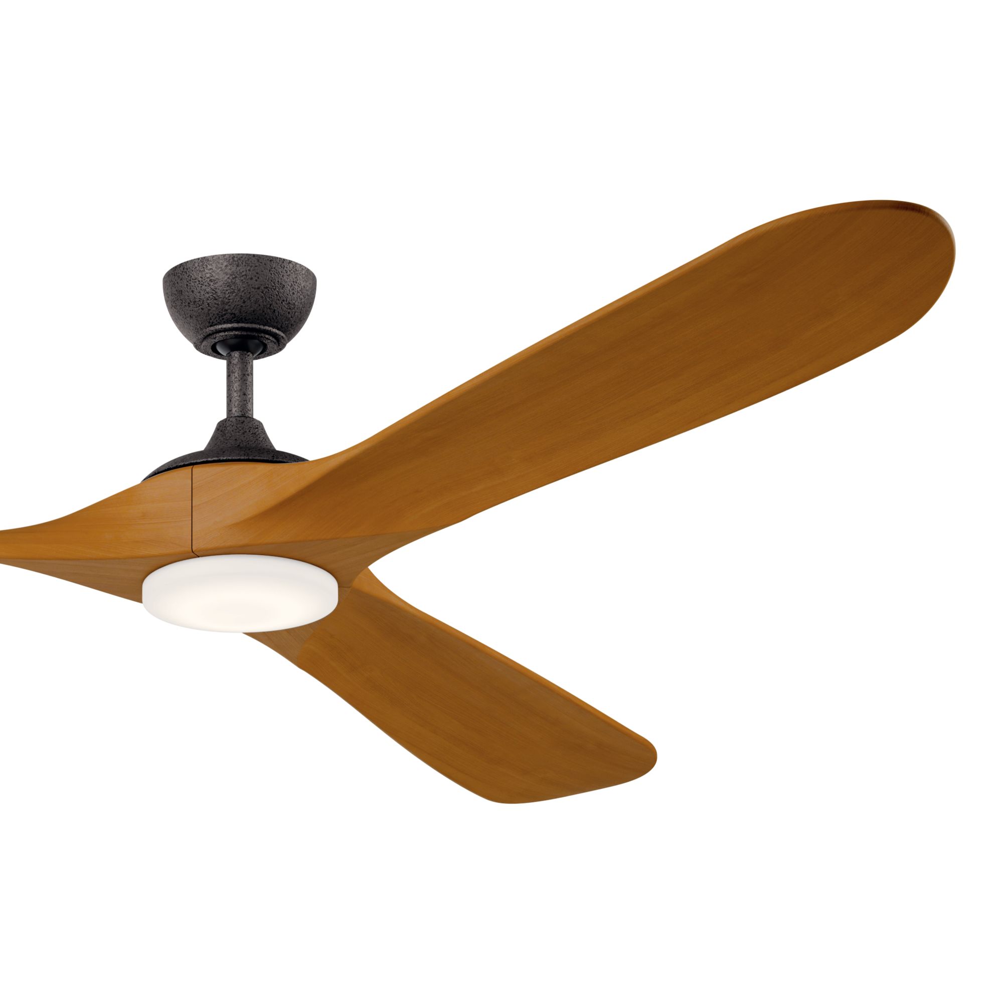 Image 2 Kichler 80 Inch Mylo Ceiling Fan Anvil Iron with Honey Maple Wood Blades more views