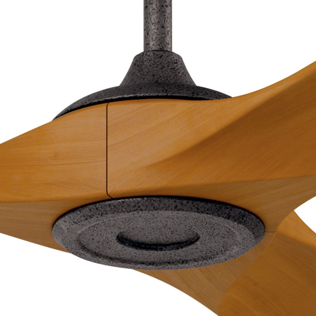 Image 4 Kichler 80 Inch Mylo Ceiling Fan Anvil Iron with Honey Maple Wood Blades more views