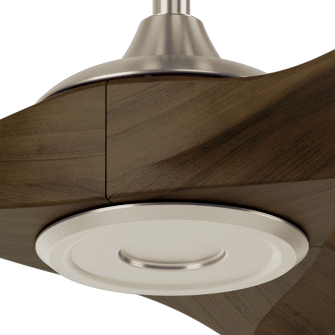 Image 4 Kichler 80 Inch Mylo Ceiling Fan Brushed Nickel Aged Walnut Wood Blades more views