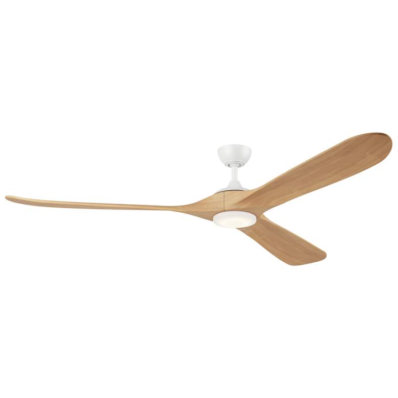 Image 1 Kichler 80 Inch Mylo Ceiling Fan Matte White with White Maple Wood Blades