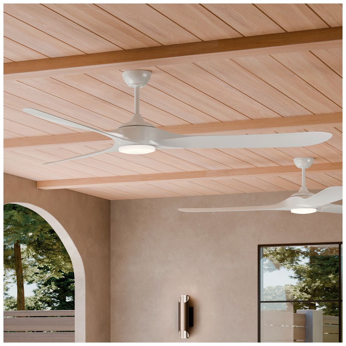Image 2 Kichler 80 Inch Mylo Weather+ Ceiling Fan White more views