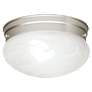 Kichler 9 1/2" Wide Button Silver and White Flush Mount Ceiling Light