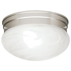 Kichler 9 1/2&quot; Wide Button Silver and White Flush Mount Ceiling Light