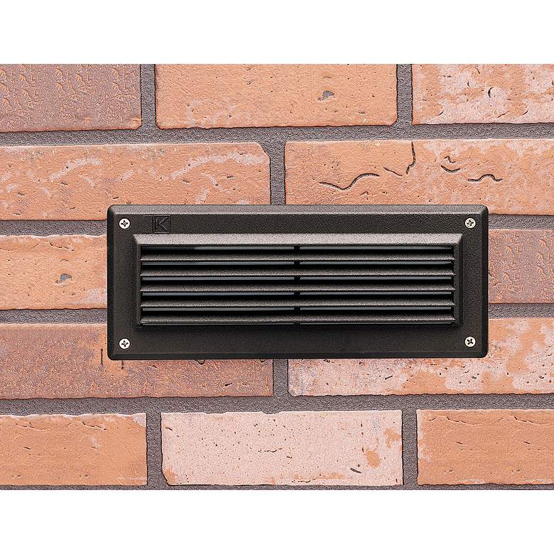 Image 1 Kichler 9 1/2 inchW 2700K LED Bronze Landscape Brick Light