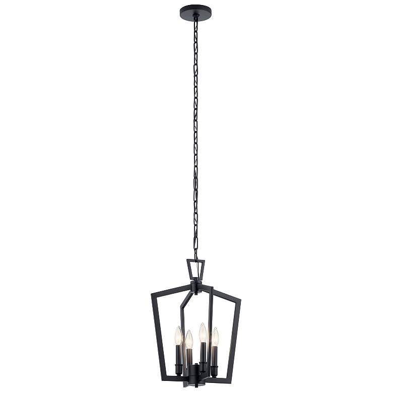 Image 1 Kichler Abbotswell 14" Wide Black 4-Light Pendant