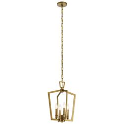 Kichler Abbotswell 14" Wide Natural Brass 4-Light Pendant