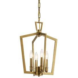 Image2 of Kichler Abbotswell 14" Wide Natural Brass 4-Light Pendant more views