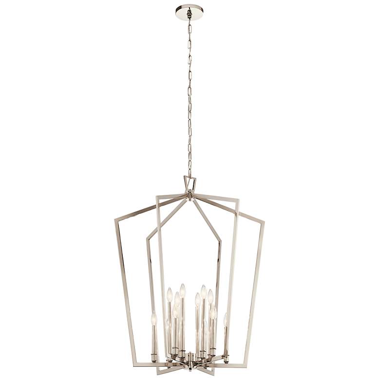 Image 1 Kichler Abbotswell 30" Wide Polished Nickel 12-Light Chandelier
