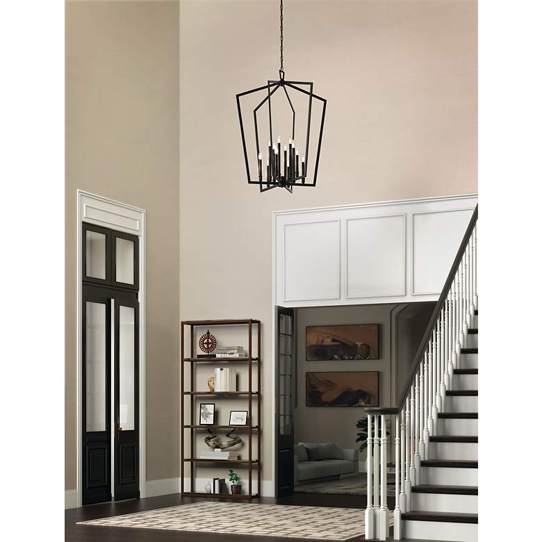 Image 6 Kichler Abbotswell 39 1/4"W Matte Black 12-Light Chandelier more views