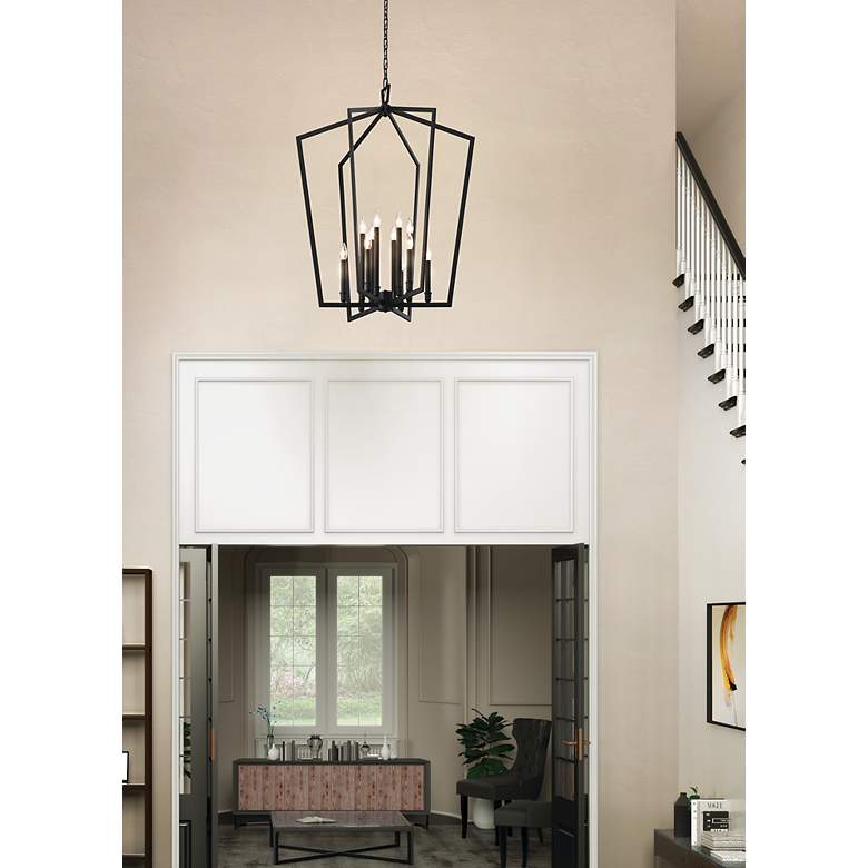 Image 7 Kichler Abbotswell 39 1/4"W Matte Black 12-Light Chandelier more views