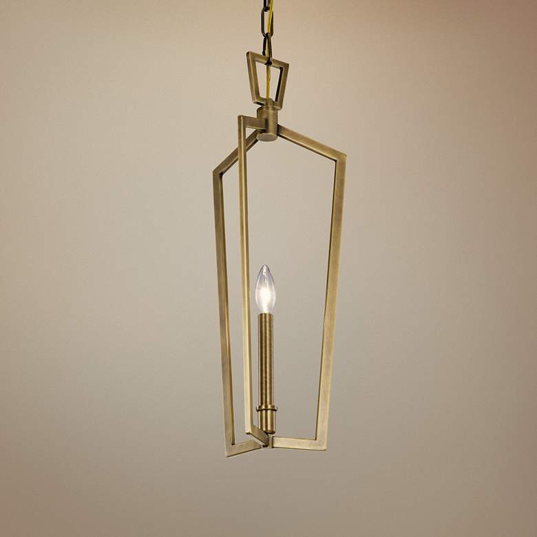 Image 1 Kichler Abbotswell 9 1/2" Wide Natural Brass Mini Pendant