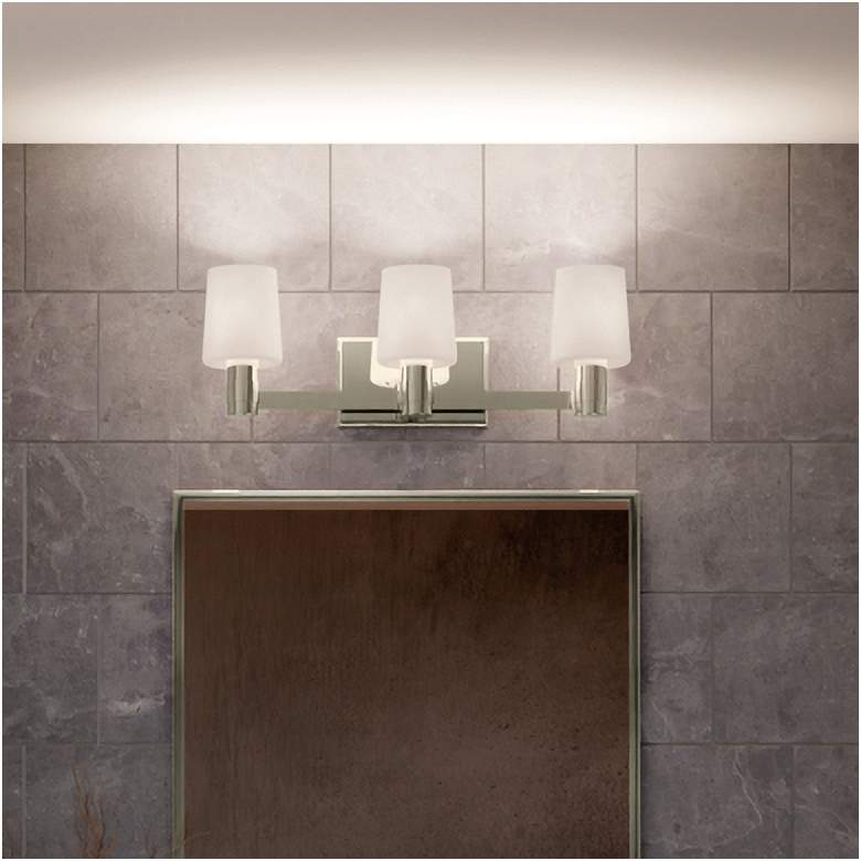 Image 2 Kichler Adani 24" Wide Polished Nickel 3-Light Bath Light