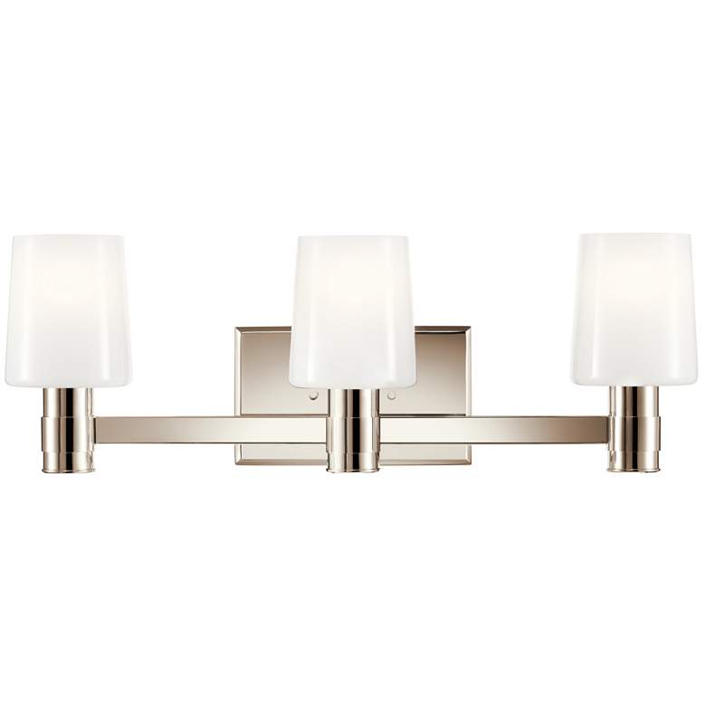 Image 6 Kichler Adani 24" Wide Polished Nickel 3-Light Bath Light more views