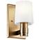 Kichler Adani 8 1/2" High Opal Glass Champagne Bronze Wall Sconce