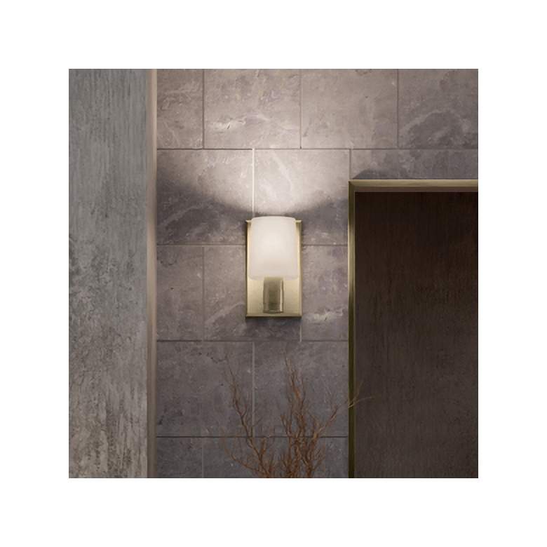 Image 1 Kichler Adani 8 1/2" High Opal Glass Champagne Bronze Wall Sconce