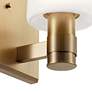 3_Kichler Adani 8 1/2" High Opal Glass Champagne Bronze Wall Sconce more views
