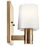 4_Kichler Adani 8 1/2" High Opal Glass Champagne Bronze Wall Sconce more views
