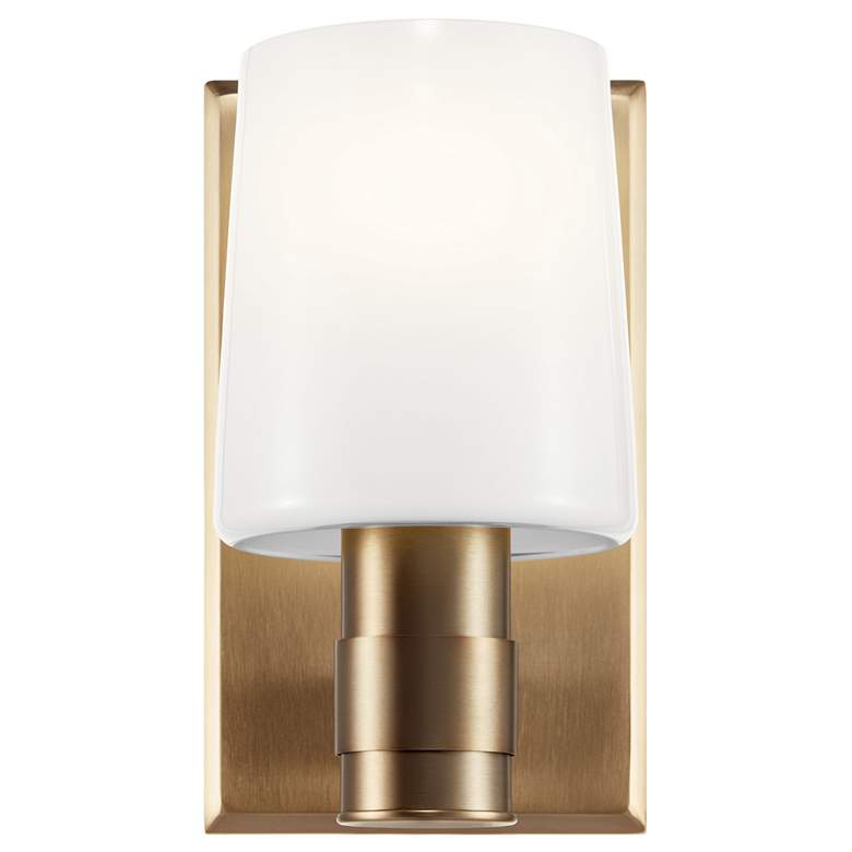 Image 5 Kichler Adani 8 1/2" High Opal Glass Champagne Bronze Wall Sconce more views