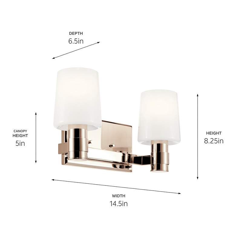 Image 5 Kichler Adani 8 1/4"H Polished Nickel 2-Light Wall Sconce more views