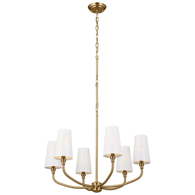 Image 3 Kichler Adeena 26 3/4" Wide Brushed Natural Brass 6-Light Chandelier