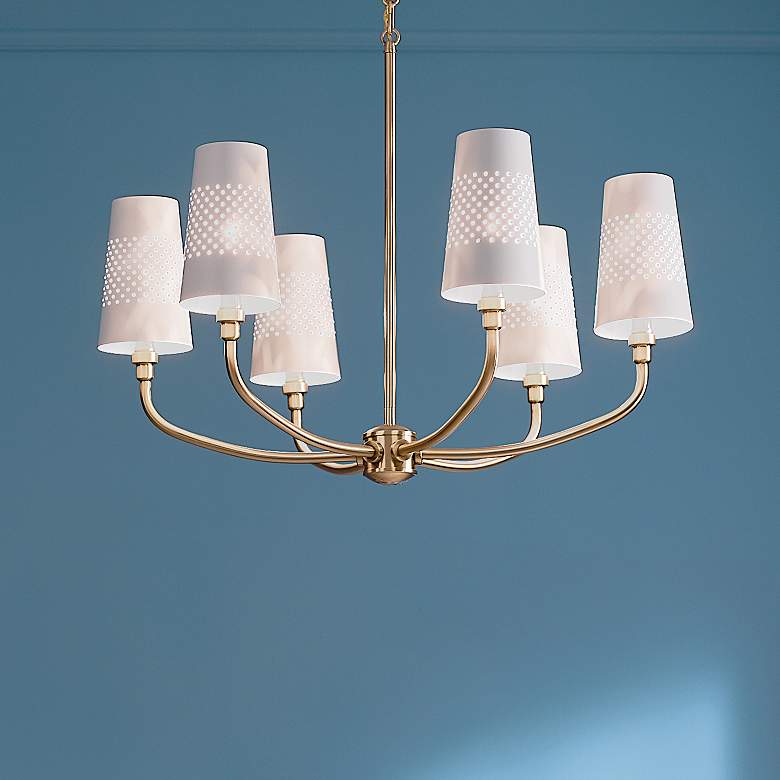 Image 2 Kichler Adeena 26 3/4" Wide Brushed Natural Brass 6-Light Chandelier