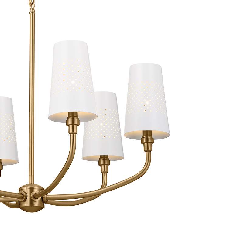 Image 4 Kichler Adeena 26 3/4" Wide Brushed Natural Brass 6-Light Chandelier more views