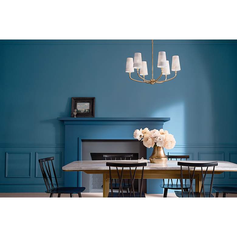Image 6 Kichler Adeena 26 3/4" Wide Brushed Natural Brass 6-Light Chandelier more views