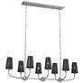 Kichler Adeena 47.3" Wide 8-Light Nickel Linear Chandelier with Shades