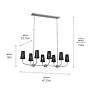 Thumbnail4 of Kichler Adeena 47.3" Wide 8-Light Nickel Linear Chandelier with Shades more views