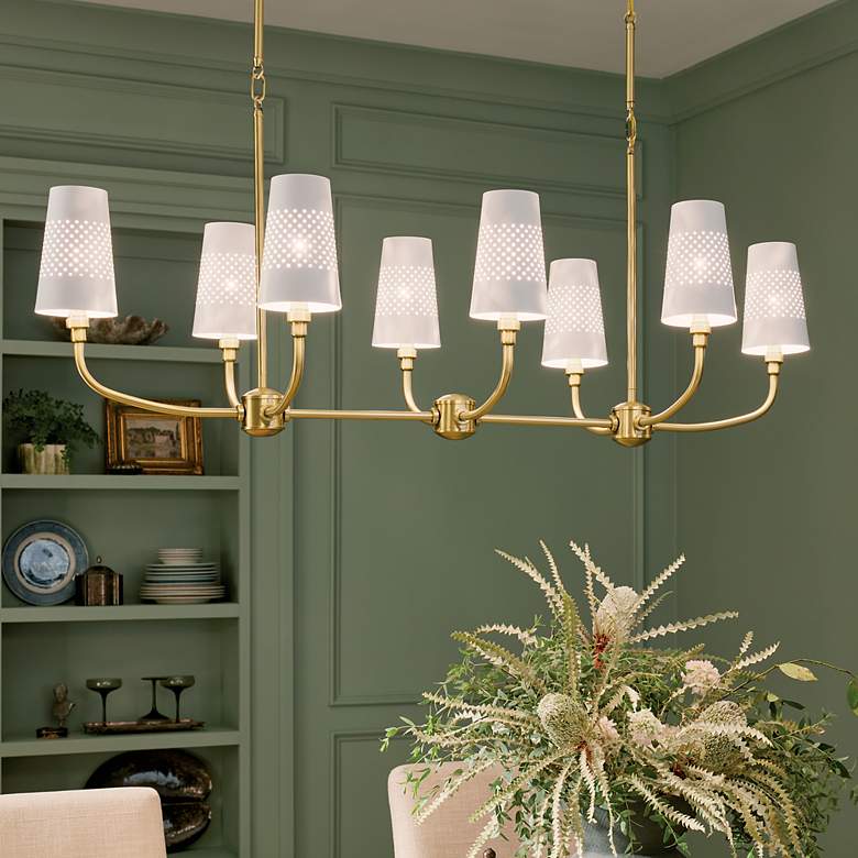 Image 1 Kichler Adeena 47 1/4" Wide Brushed Brass 8-Light Chandelier