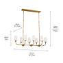 4_Kichler Adeena 47 1/4" Wide Brushed Brass 8-Light Chandelier more views