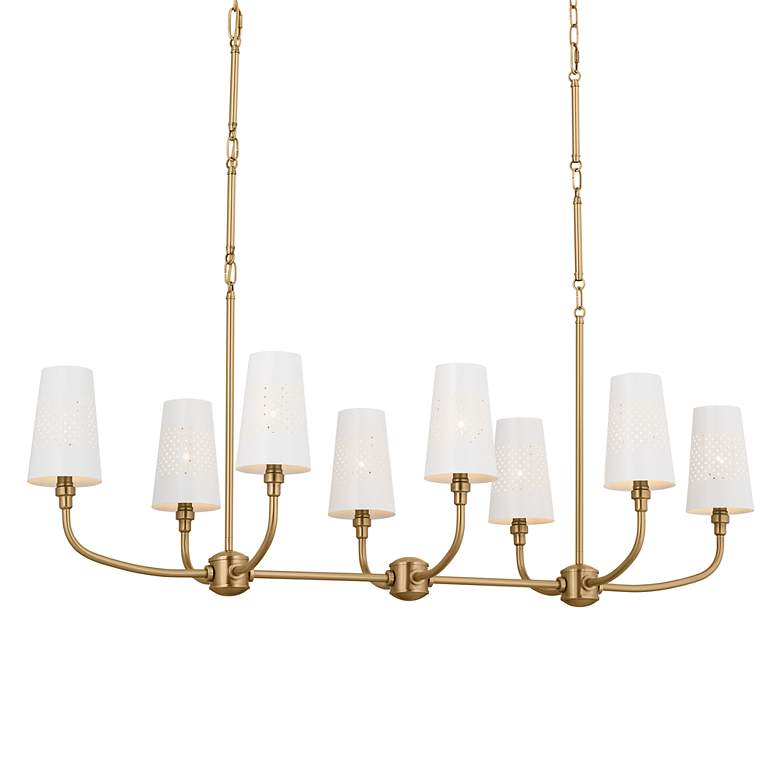Image 5 Kichler Adeena 47 1/4" Wide Brushed Brass 8-Light Chandelier more views