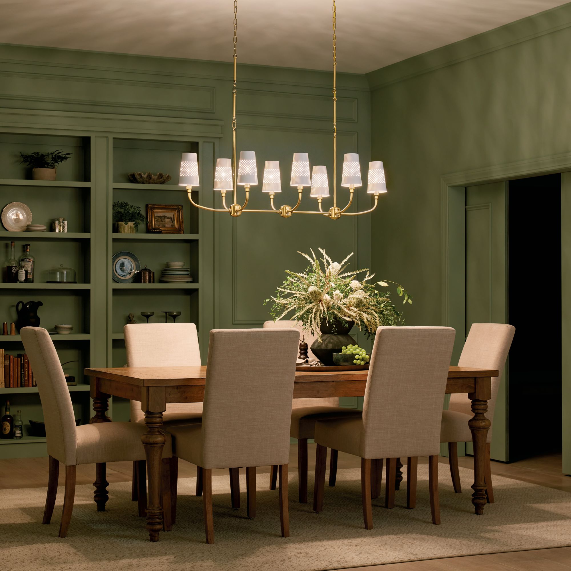 Kichler Adeena 47 1/4" Wide Brushed Brass 8-Light Chandelier