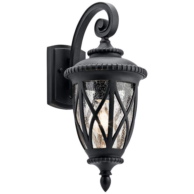 Image 1 Kichler Admirals Cove 18 3/4 inch High Black Outdoor Wall Light