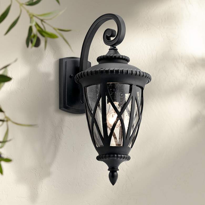 Image 1 Kichler Admirals Cove 23 1/2" High Black Outdoor Wall Light