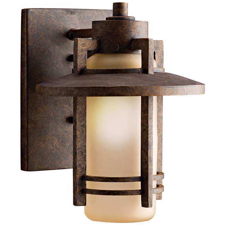 Image 1 Kichler Aged Bronze 9 1/2" High Outdoor Wall Light