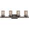 Kichler Ahrendale 33" Wide Anvil Iron 4-Light Bath Light