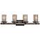 Kichler Ahrendale 33" Wide Anvil Iron 4-Light Bath Light